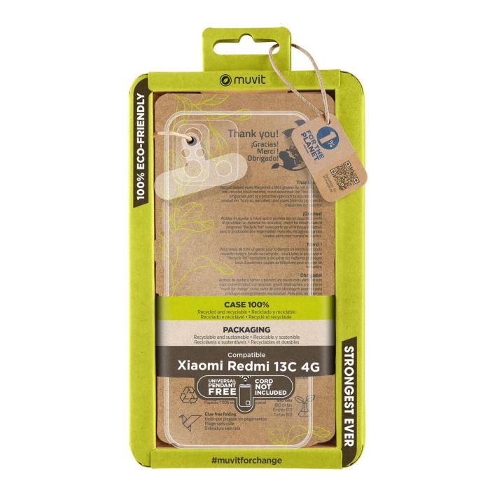 Protection pour téléphone portable Muvit for Change Redmi 13C 4G Transparent