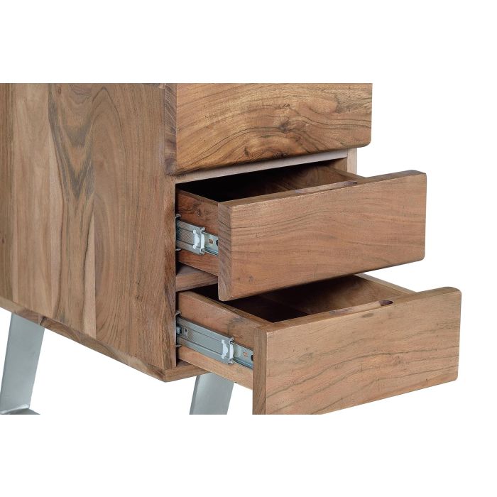 GINER Y COLOMER Bureau avec plateau en bois d'acacia naturel et structure métal - Montage requis 2