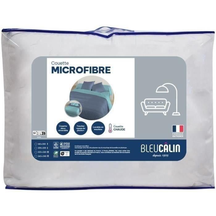 Couette microfibre - 240 x 220 cm - BLEU CALIN - Chaude - 400 g/m² - Bicolore Nuit / Glacier 1 Couette microfibre - 240 x 220 cm - BLEU CALIN - Chaude - 400 g/m² - Bicolore Nuit / Glacier 1