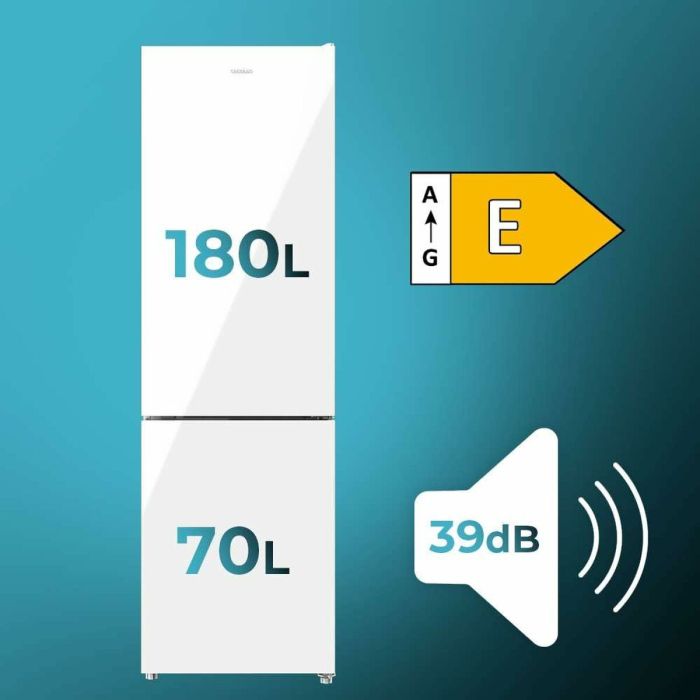 Réfrigérateur Combiné Cecotec Bolero CoolMarket Combi 250 Blanc 4