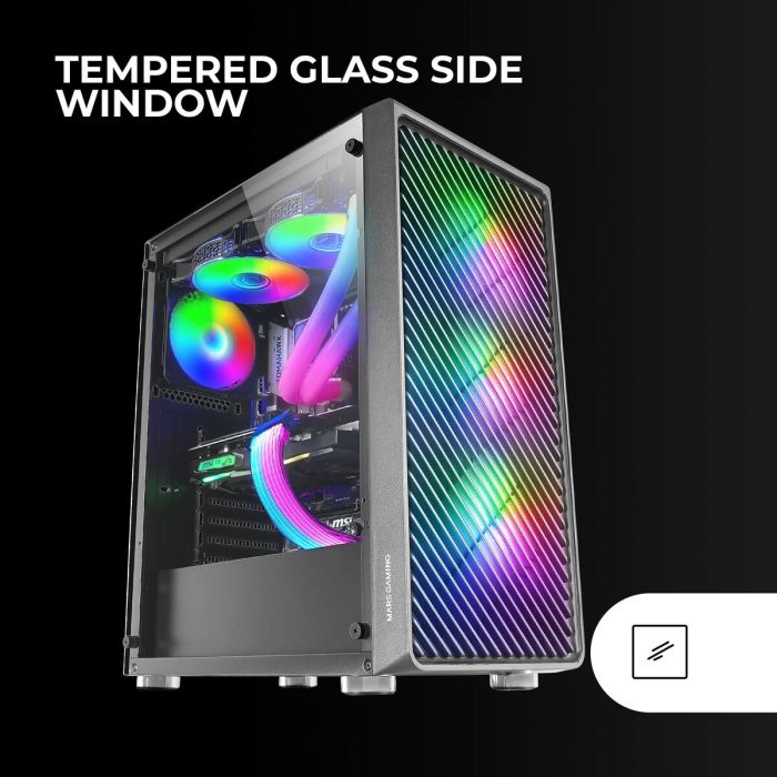 Boîtier ATX semi-tour Mars Gaming MCF Noir 3 Boîtier ATX semi-tour Mars Gaming MCF Noir 3