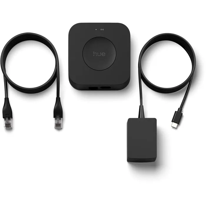 Philips Hue Bridge Pro Pont de connexion pour éclairage intelligent, compatible MotionAware et 150 lumières, détecteur de mouvement intégré