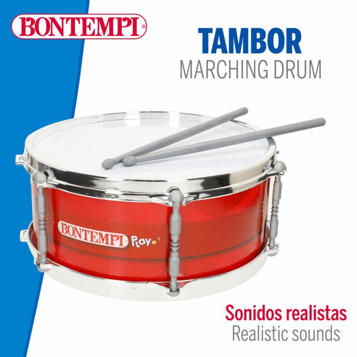 Tambour Bontempi Plastique 31 x 15 x 31 cm Rouge (4 Unités) 5 Tambour Bontempi Plastique 31 x 15 x 31 cm Rouge (4 Unités) 5