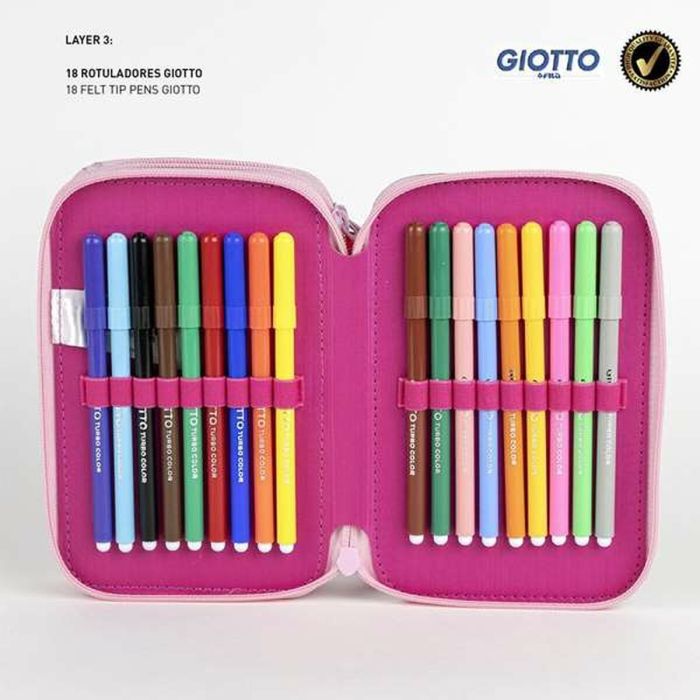 Pochette à crayons triple Minnie Mouse Multicouleur 3