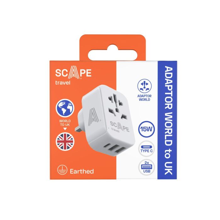 Multiprise Scape Travel 830C-UK Plastique 150 W 4
