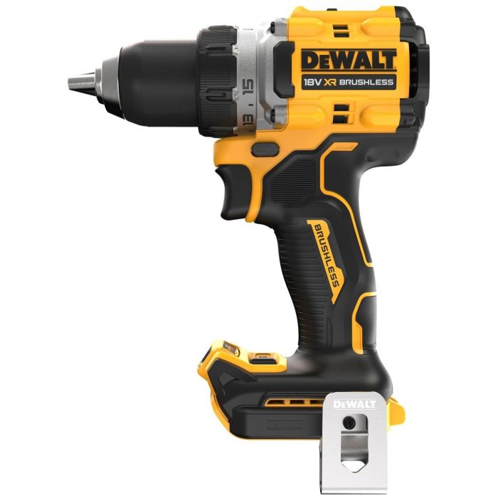 DeWALT DCD800NT-XJ - Perceuse-visseuse à percussion sans fil 18V XR (sans batterie ni chargeur) - Moteur sans balai, mandrin 13 mm, vitesse max 2000 tr/min, couple 90 Nm