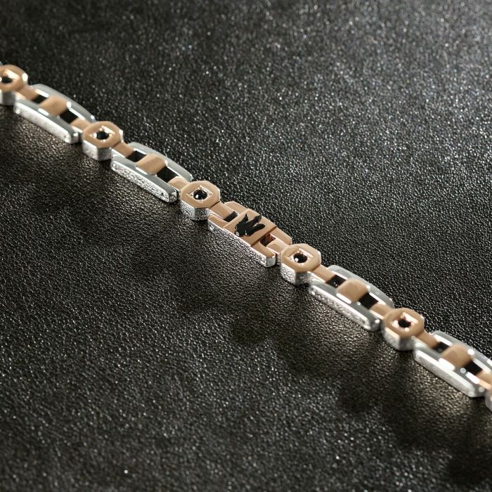 Bracelet Homme Maserati Acier inoxydable 21,5 cm Argenté 2
