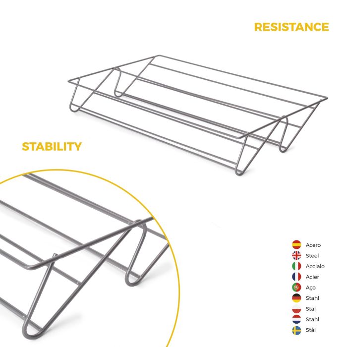 Emuca Kit tiroir à chaussures et rack ajustable Quartz pour armoires, glissières extension totale et à fermeture douce, Module 80cm, Finition Titane 7