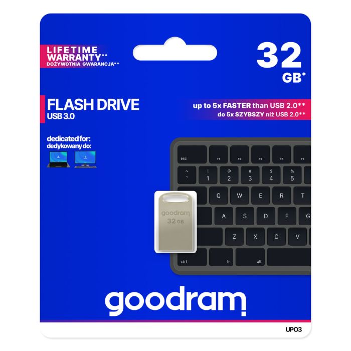 Pendrive GoodRam Executive Gris Argenté 32 GB 1 Pendrive GoodRam Executive Gris Argenté 32 GB 1