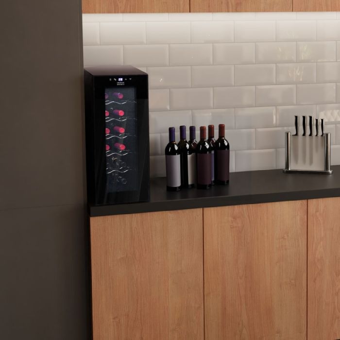 Bar à Vins Cecotec GrandSommelier 1250 CoolCrystal Noir 1