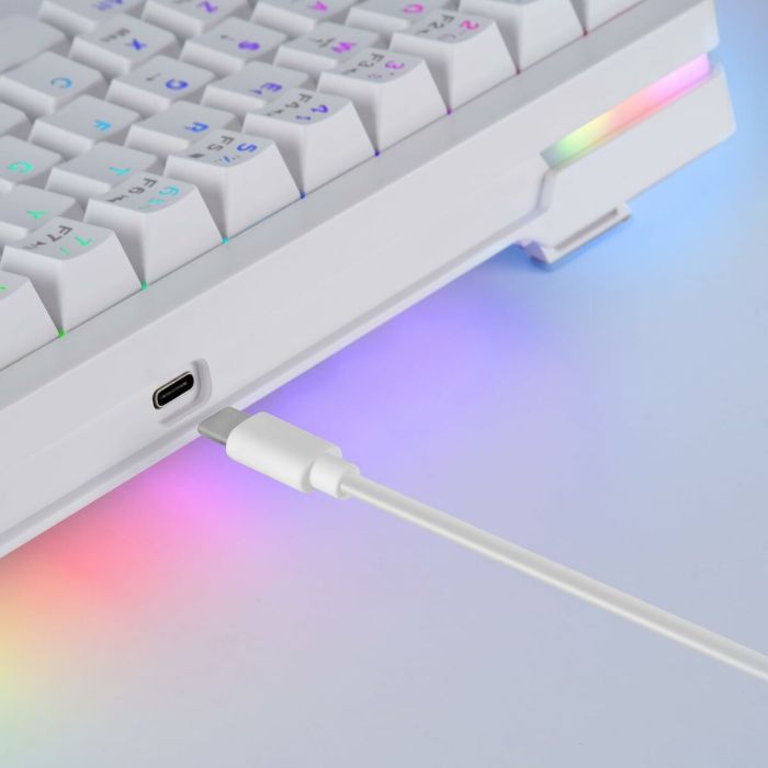 Clavier pour jeu Mars Gaming MKMINIPROWYES Qwerty US Blanc 1