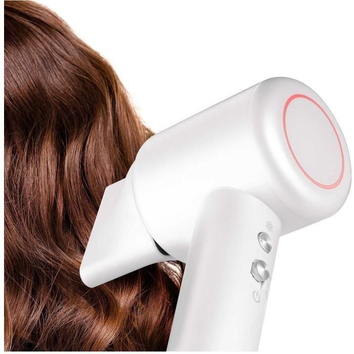 Sencor SHD 8500RS - Séche-cheveux professionnel 1500 W, moteur BLDC 110000 tr/min, 4 températures, 2 vitesses, blanc - avec buse et diffuseur magnétiques