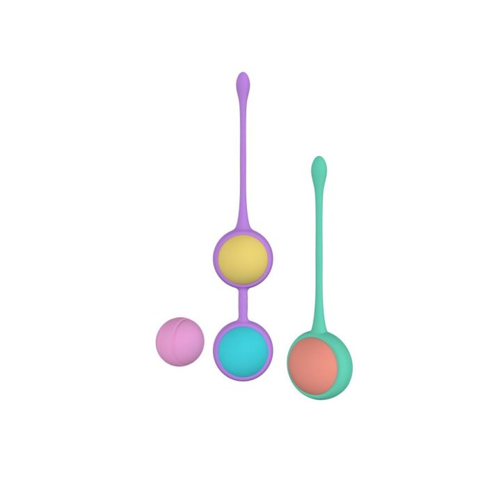 Kit de Poids Vaginaux Kegel Party Color Toys Silicone 3 Pièces 6