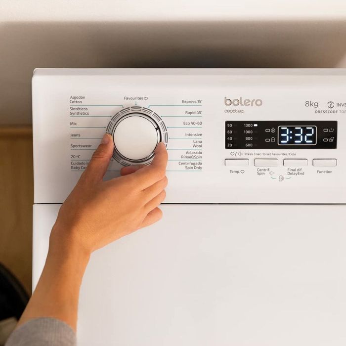 Machine à laver Cecotec Bolero DressCode Top Max 80 Inverter A 1300 rpm 8 kg 6 Machine à laver Cecotec Bolero DressCode Top Max 80 Inverter A 1300 rpm 8 kg 6