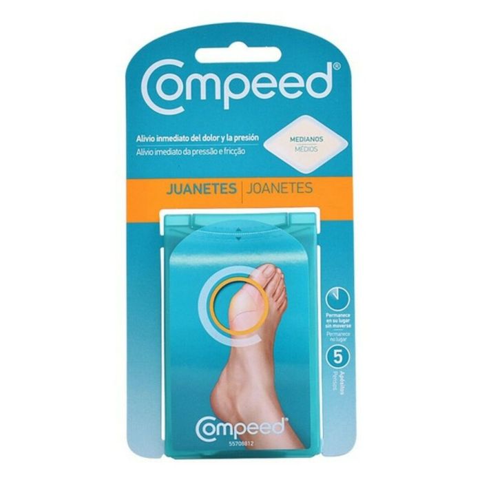 Compeed Pansements Ampoules Taille Moyenne pour Articulations du Pied - Technologie Hydrocolloïde - Lot de 5