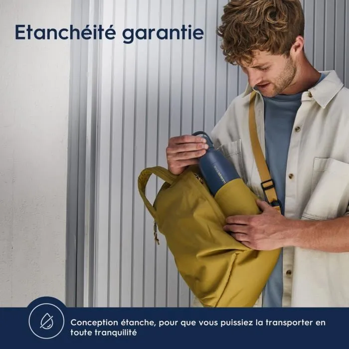 SodaStream Bouteille Isotherme Fizz&Go Cool - 0,9L - Acier Inoxydable - Bleu - Garde les boissons fraîches et pétillantes 12h