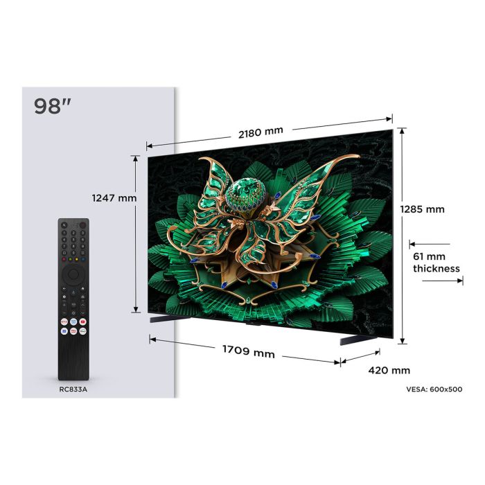 TV intelligente TCL 98C7K 98" 4K Ultra HD HDR QD Mini LED 1