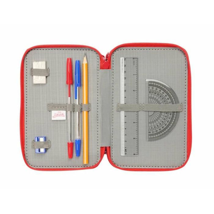 Pochette à crayons triple Spidey Bleu 12,5 x 19,5 x 5,5 cm 37 Pièces 3