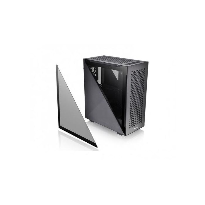 Thermaltake Divider 500 TG Air - CA-1T4-00M1WN-02 - Boîtier PC Midi-Tower Noir avec vitre latérale, support ATX, micro-ATX, Mini-ITX et 1 port USB-C