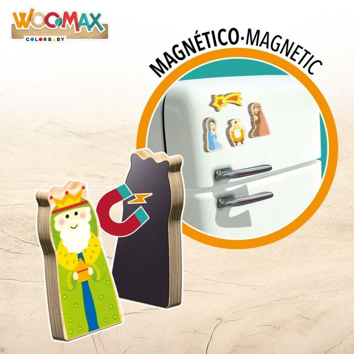 Crèche de Noël Woomax Bois Carton 22 x 16 x 12 cm 11 Pièces 4