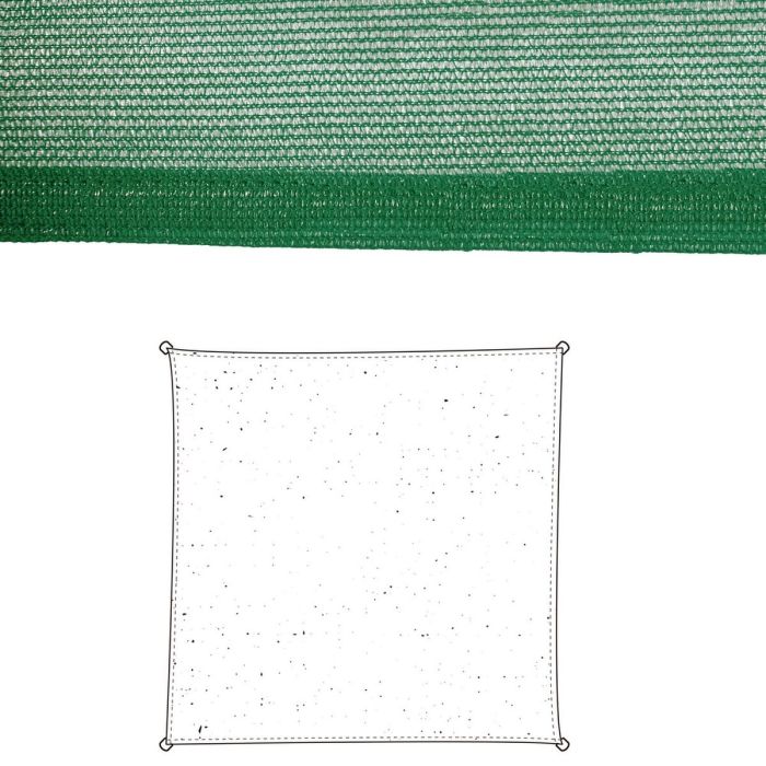 Voile d'ombrage Vela sombreo Vert 300 x 300 x 0,5 cm Auvent