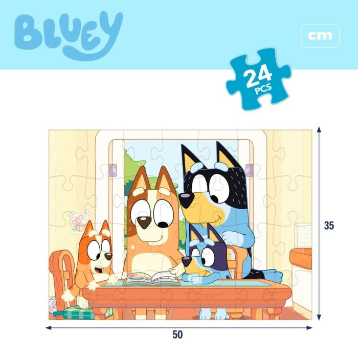 Puzzle Enfant Bluey Double face 24 Pièces 50 x 35 cm (12 Unités) 2 Puzzle Enfant Bluey Double face 24 Pièces 50 x 35 cm (12 Unités) 2