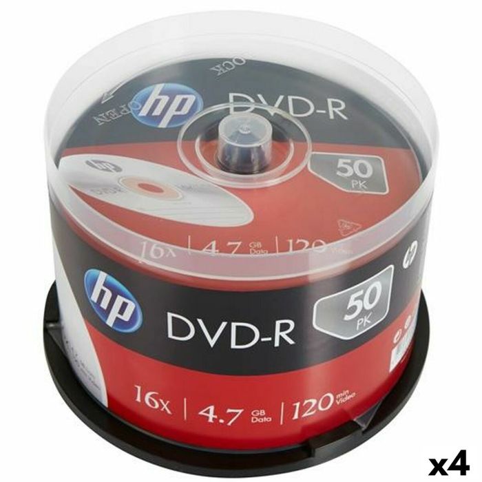 DVD-R HP 4,7 GB 16x 50 Pièces (4 Unités)