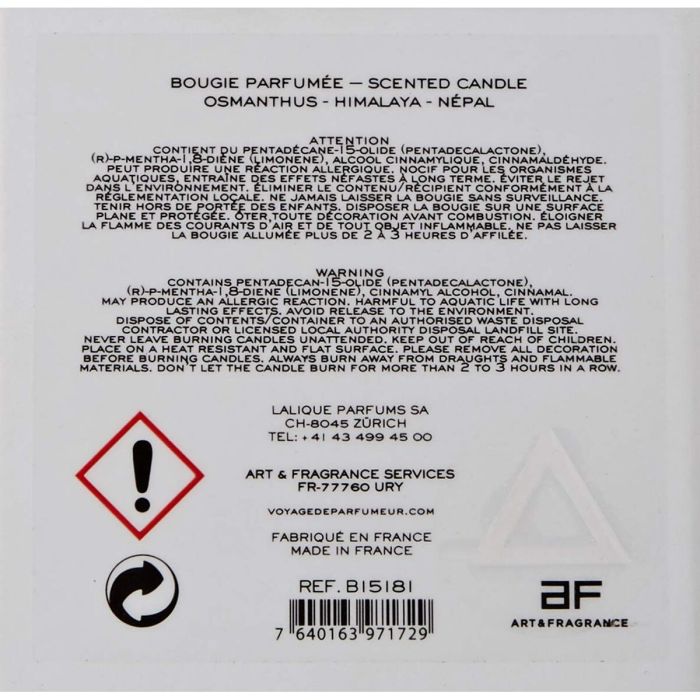 Bougie Parfumée Lalique 3 Bougie Parfumée Lalique 3