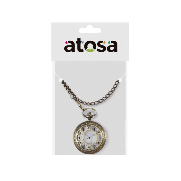 Reloj De Bolsillo Steampunk en Doré pour Adulte - Accessoire de Costume Victorien ou Gangster Élégant