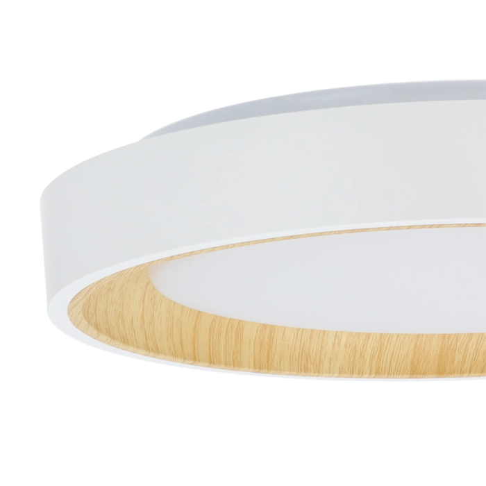 Plafonnier LED Decoratif 30W CCT 3000-6000K (Lumière Réglable) avec Télécommande, Finition Blanche 3