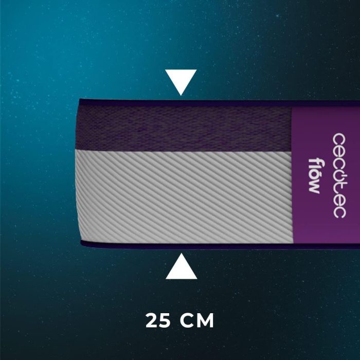 Matelas Viscoélastique Cecotec Flow PureVital 3900 135x190 cm Ferme 25 cm Multicouche 3