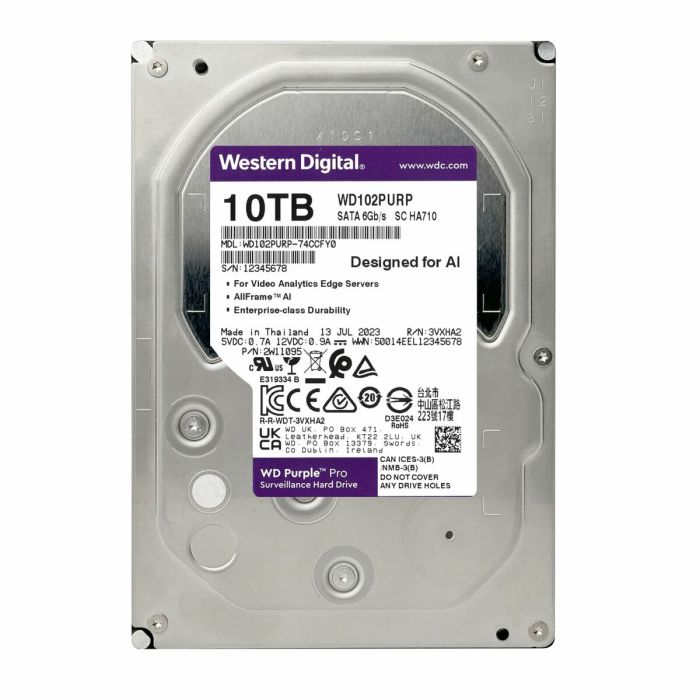 Disque dur Western Digital WD102PURP 3,5" 10 TB 2
