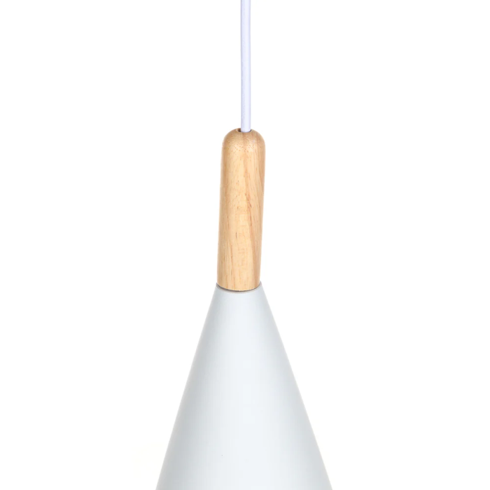 Lampe Suspendue "Maddison" SKD-P2003-B Métal Bois Câble Réglable Design Moderne 2