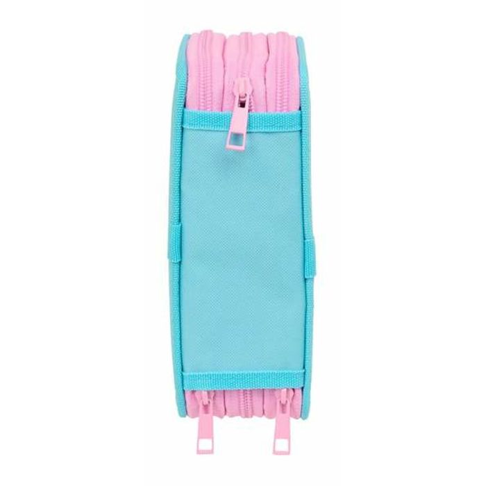 Pochette à crayons triple Stitch Bleu 12,5 x 19,5 x 5,5 cm 37 Pièces 4