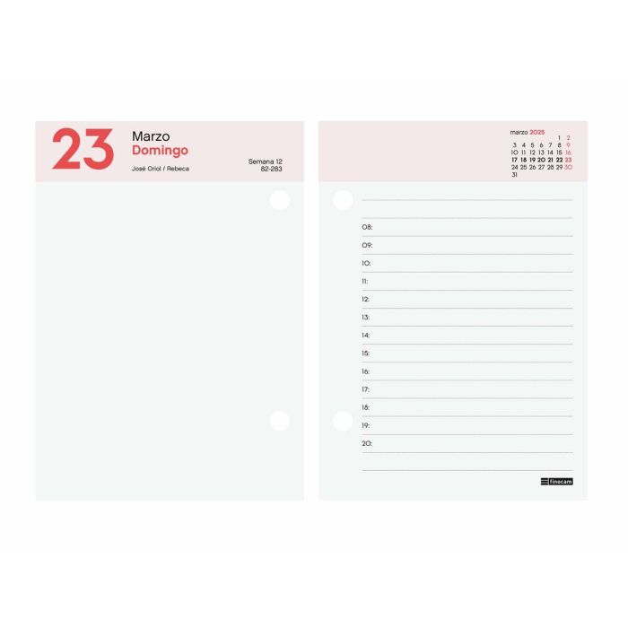 Calendrier de bureau Finocam 8,5 x 12 cm 2025 4 Calendrier de bureau Finocam 8,5 x 12 cm 2025 4