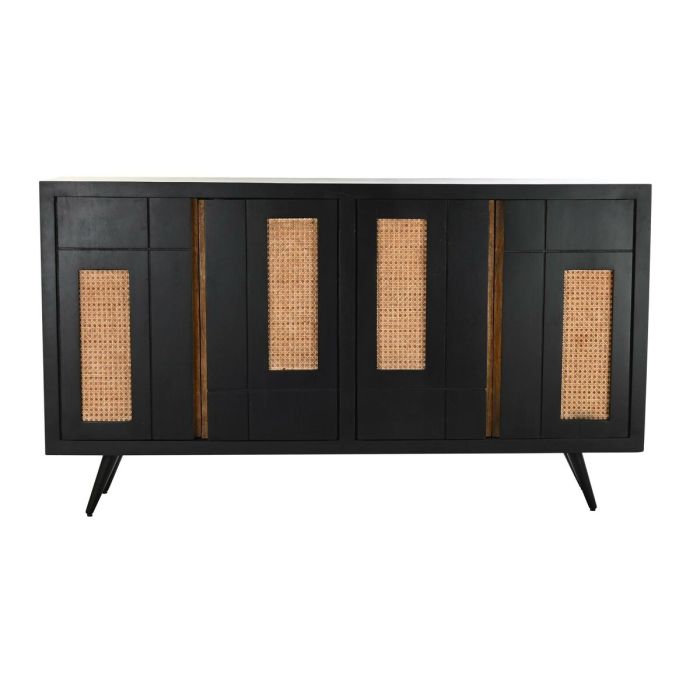 Buffet DKD Home Decor Noir Rotin Bois de manguier 160 x 40 x 90 cm 8