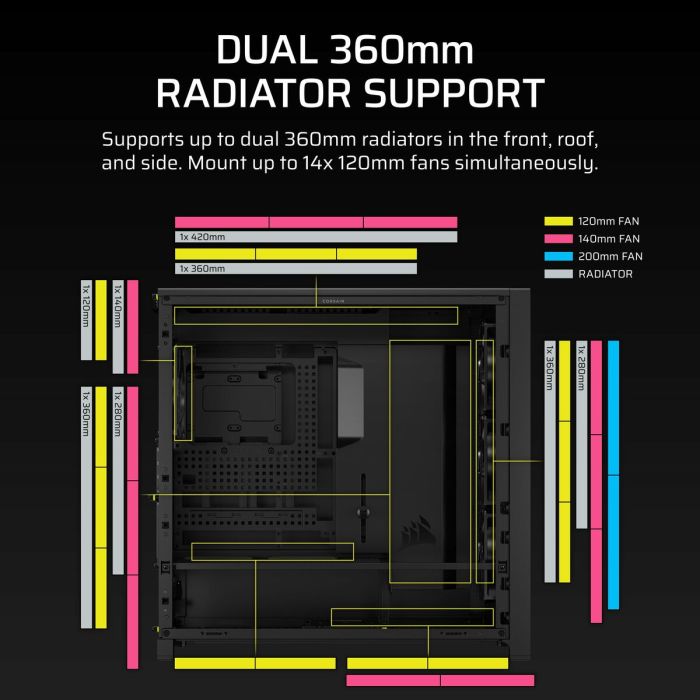 Boîtier ATX semi-tour Corsair CC-9011307-WW Noir 4 Boîtier ATX semi-tour Corsair CC-9011307-WW Noir 4