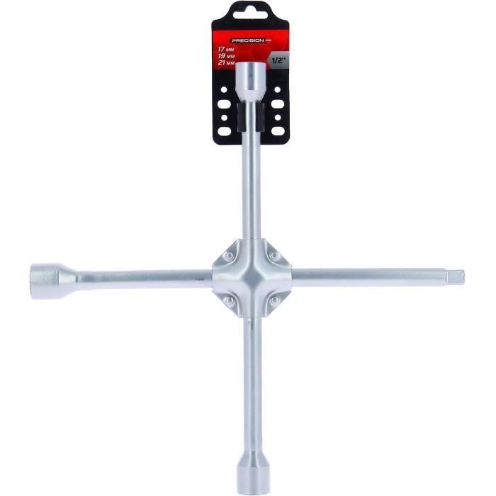 Clé en croix renforcé - PRECISION STEEL - Douilles 17, 19, 21 mm 1