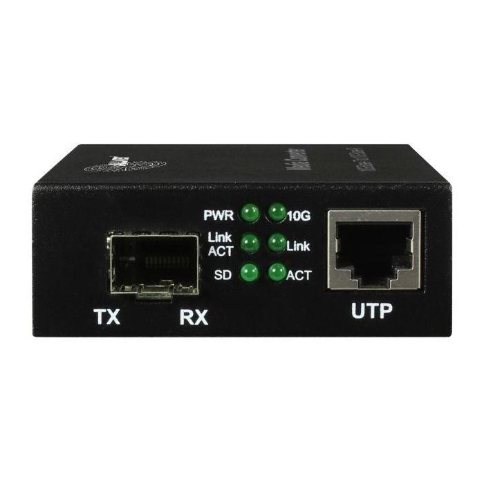 ALLNET ALL-MC109-SFP+ Convertisseur Media Ethernet 10 Gigabits 10GBASE-T RJ-45 vers SFP+ 10GBASE-SX/LX, Single/Multimode, Mini-GBIC, Auto MDI/MDI-X