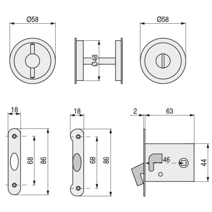 Kit Cierre Puerta Corredera Didheya 2