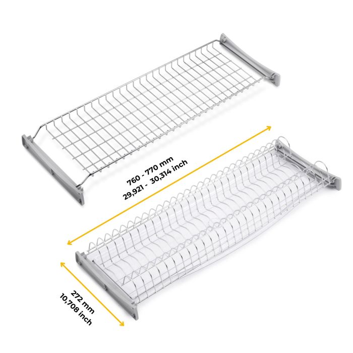 Emuca Égouttoir Suprastar pour module, 800, Acier, Chromé 8