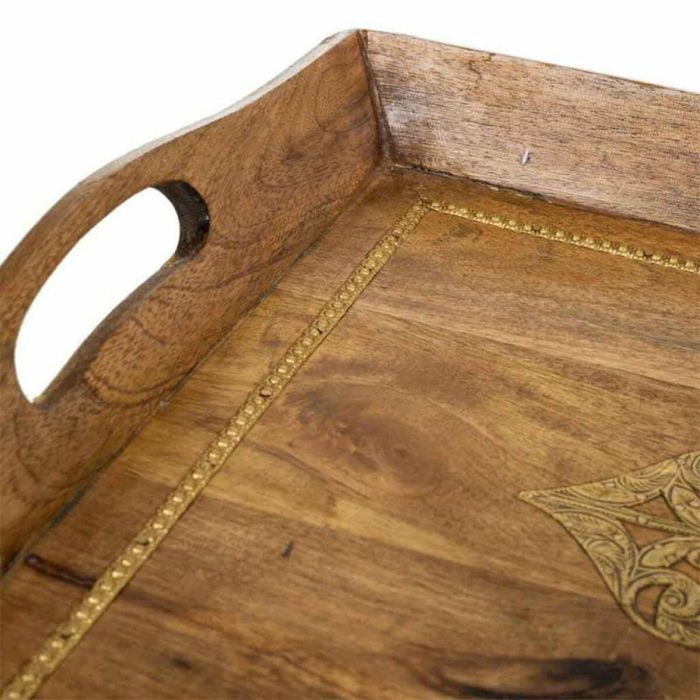 Plateau Alexandra House Living Marron Bois de manguier 31 x 16 x 49 cm 3