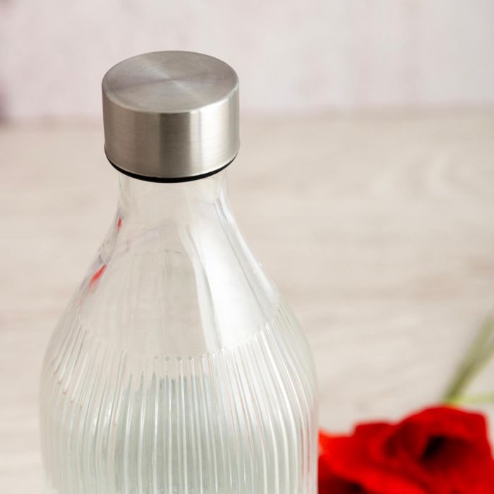 Botella Mesa Vidrio con Tapón Maison Quid 1 L (12 Unidades) 2