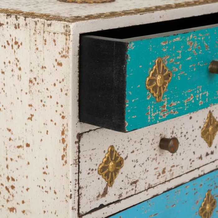 Boîte à bijoux Alexandra House Living Laiton Bois de manguier Bois MDF 15 x 28 x 20 cm 2