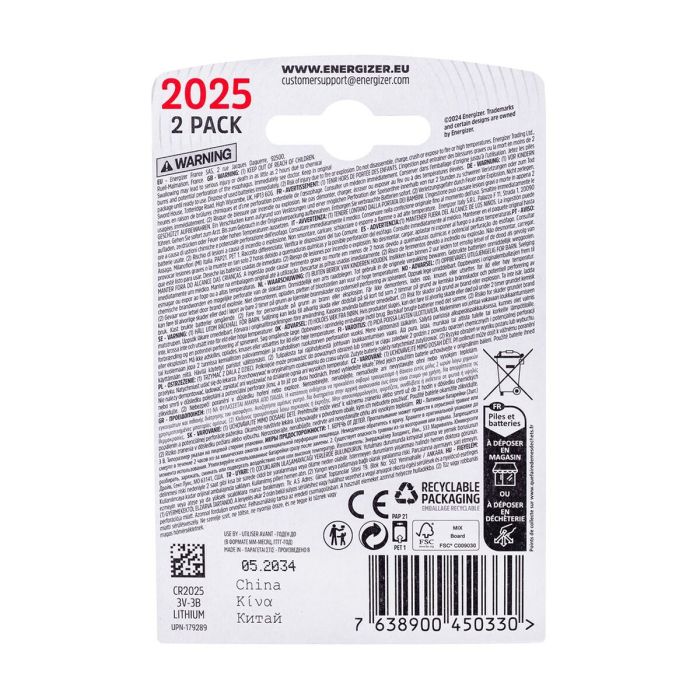 Batterie au lithium Energizer 450331 3 V (2 Unités) 2 Batterie au lithium Energizer 450331 3 V (2 Unités) 2
