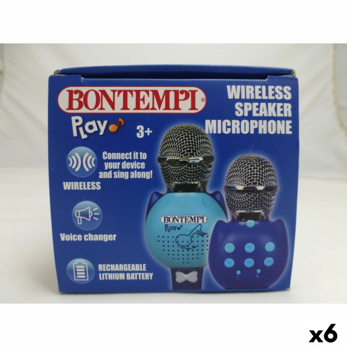 Microphone Karaoké Bontempi 6 Unités 12