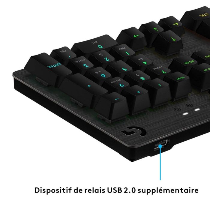 Clavier Bluetooth avec Support pour Tablette Logitech G513 CARBON LIGHTSYNC RGB Mechanical Gaming Keyboard, GX Brown Français AZ 6 Clavier Bluetooth avec Support pour Tablette Logitech G513 CARBON LIGHTSYNC RGB Mechanical Gaming Keyboard, GX Brown Français AZ 6