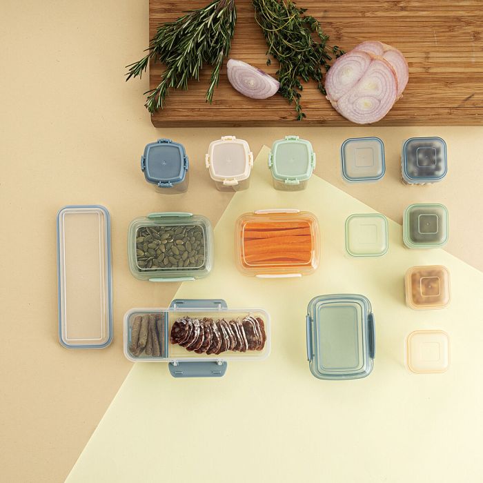 Ensemble de contenants de cuisine hermétiques empilables Quid Minimal 11,5 x 8 x 5 cm 3 Pièces 3 Ensemble de contenants de cuisine hermétiques empilables Quid Minimal 11,5 x 8 x 5 cm 3 Pièces 3