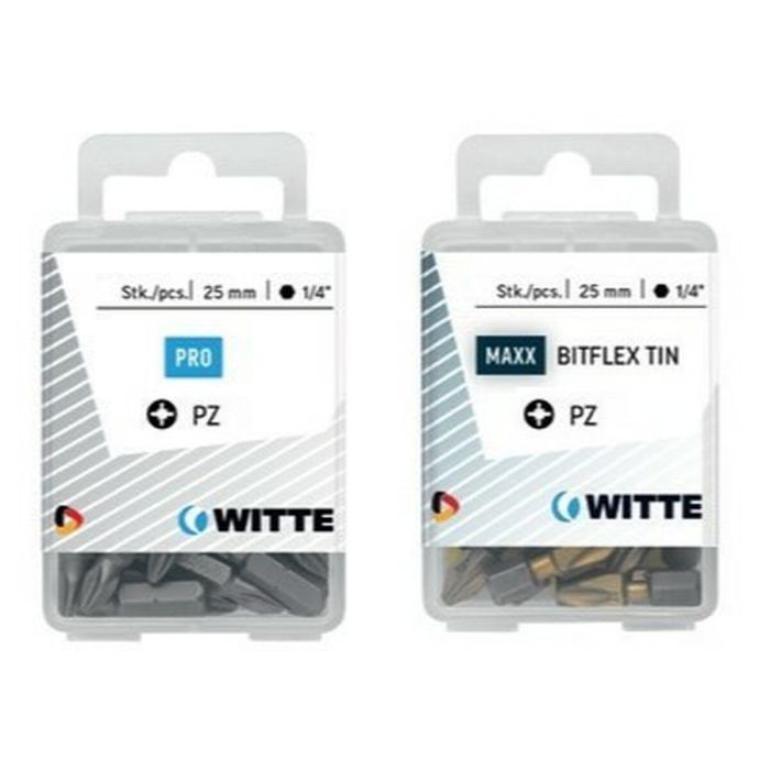 Ensemble de pointes WITTE PZ 1 BITFLEX TIN Pozidriv PZ1 15 Unités 15 Pièces 1 Ensemble de pointes WITTE PZ 1 BITFLEX TIN Pozidriv PZ1 15 Unités 15 Pièces 1