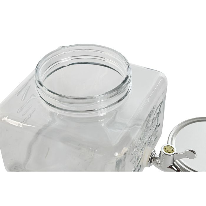 Distributeur d'eau Home ESPRIT Transparent Métal Silicone Verre ABS 3,5 L 19 x 25 x 16 cm 2